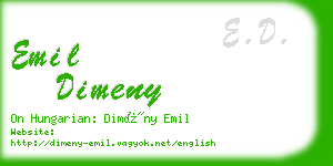 emil dimeny business card